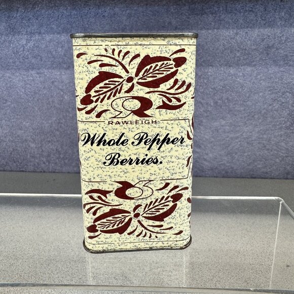 Vintage Rawleigh Whole Pepper Berries Tin • Mid Century Spice Tin • 1950s Kitche - Picture 1 of 8